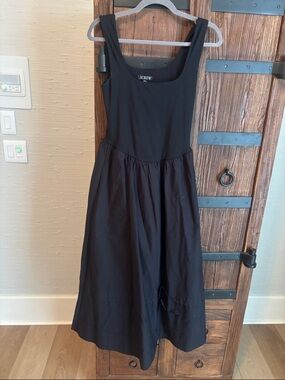 J. Crew Black Sleeveless Scoop-Neck Maxi Dress